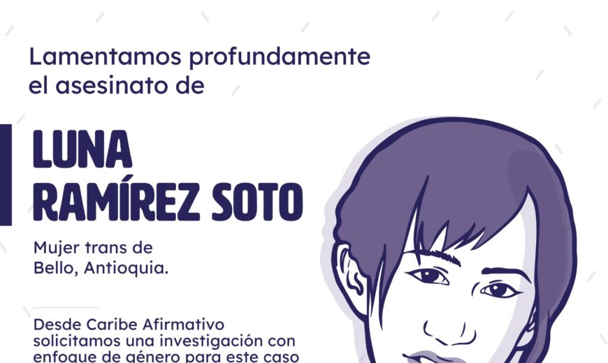 Ilustración de Luna Ramírez Soto, mujer trans asesinada en Bello, Antioquia